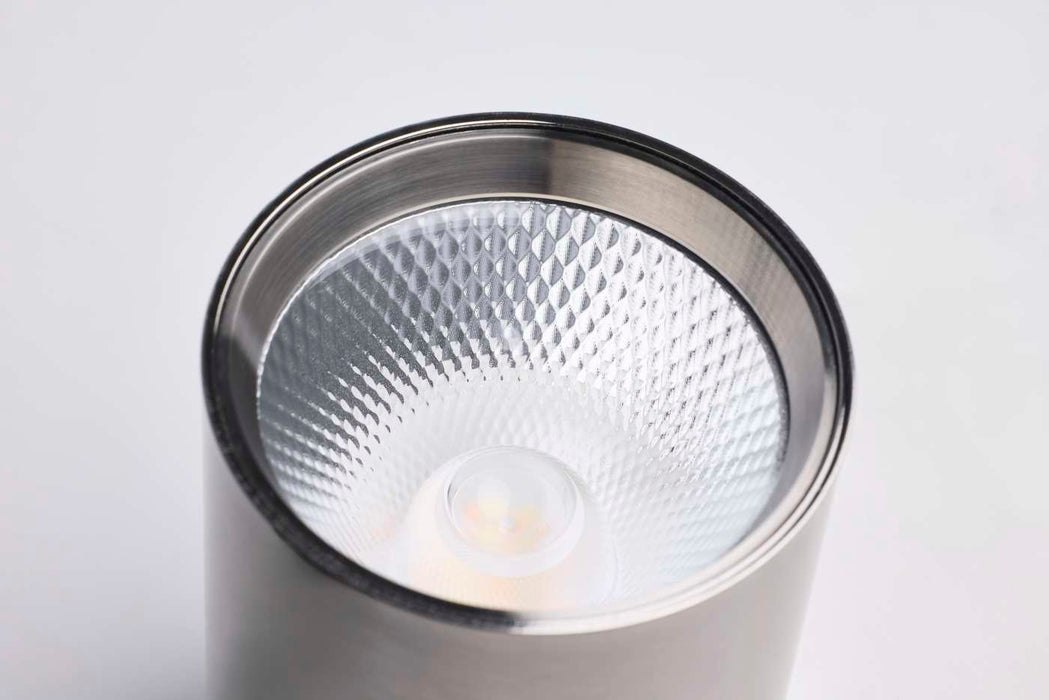 SATCO/NUVO 8W Round LED Track Head CCT Selectable 2700K/3000K/3500K/4000K/5000K Dim To Warm H Style 48 Degree Beam Angle 120V Brushed Nickel (TH766)