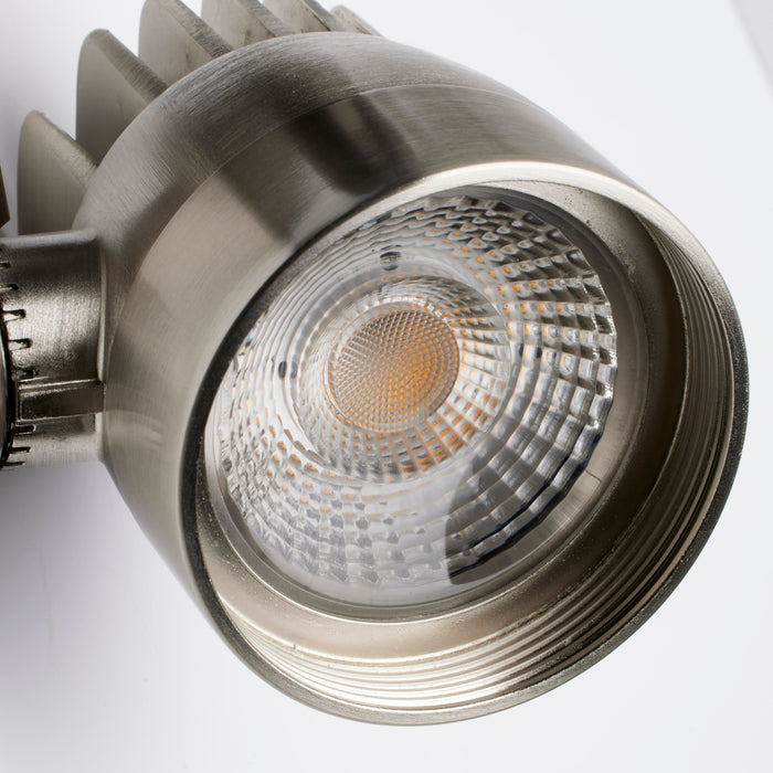 SATCO/NUVO Track Lighting Kit 12W LED 3000K 36 Degree Round Shape With Angle Arm Brushed Nickel Finish (TK427)