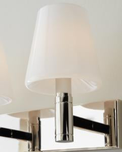 Generation Lighting Beckham Classic 3-Light Vanity Polished Nickel Finish With Milk White Glass Shades (TV1033PN)