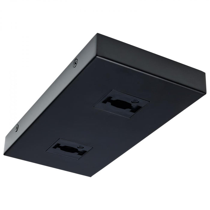 SATCO/NUVO Double Monopoint Adapter Rectangular Black Finish (TP251)