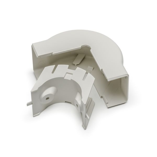 HellermannTyton External Corner Cover 1-3/4 Inch 1 Inch Bend Radius PVC Office White 1 Per Bag (TSRP3FW-29-1)