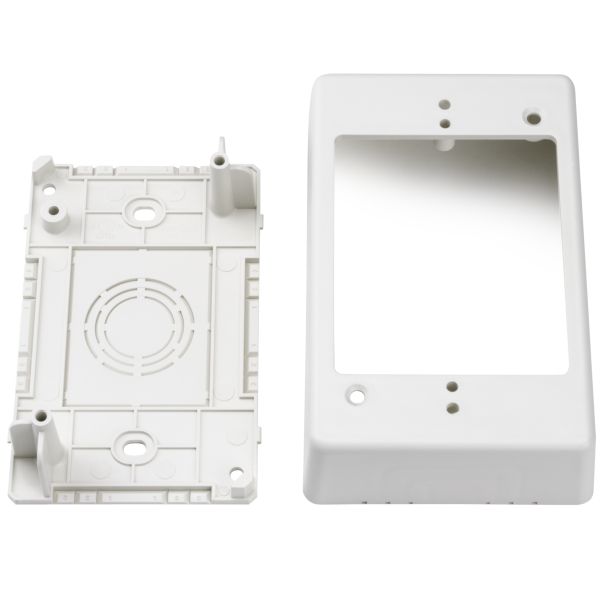 HellermannTyton 1-Gang Junction Box 1-1/4 Inch Deep PVC Office White 1 Per Bag (TSRPFW-JB1)