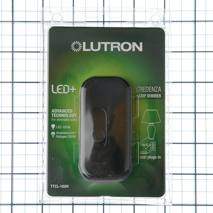 Lutron Credenza 100W LED Plug-In Dimmer Black Clamshell (TTCL-100H-BL)