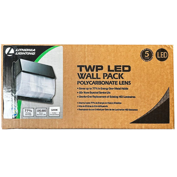 Lithonia Polycarbonate Refractor Wall Pack LED 20 LEDs Generation C 5000K (TWP LED 20C 50K)