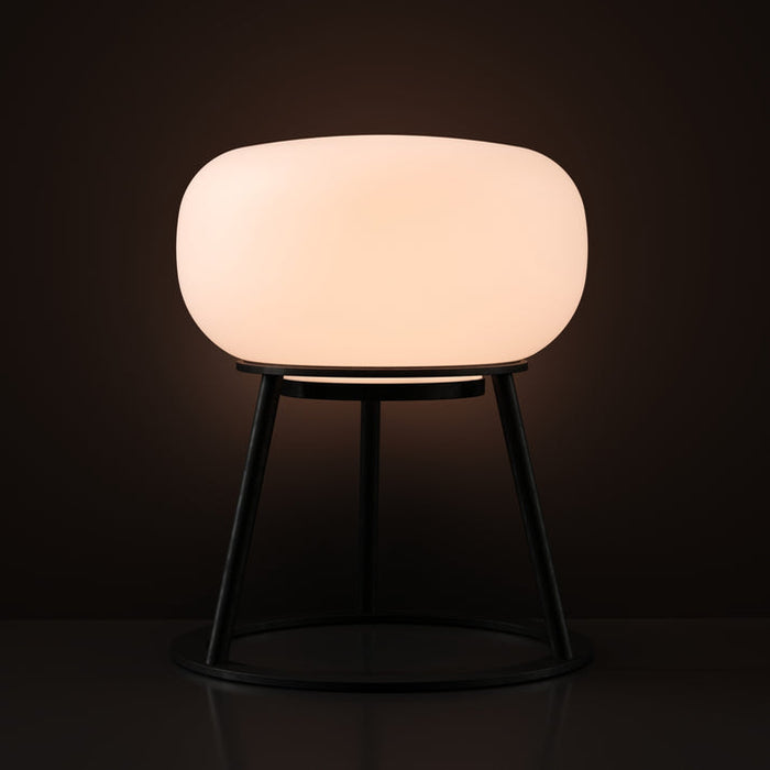 Bulbrite TRIPOD/TL/BK/OV Cordless Indoor Table Lamp Tripod 4W 3.7V 300Lm 2700K 90 CRI Black (K70303)