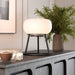 Bulbrite TRIPOD/TL/BK/OV Cordless Indoor Table Lamp Tripod 4W 3.7V 300Lm 2700K 90 CRI Black (K70303)