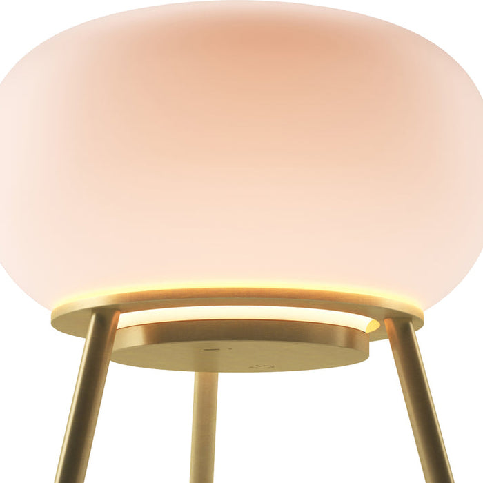 Bulbrite TRIPOD/TL/BB/OV Cordless Indoor Table Lamp Tripod 4W 3.7V 300Lm 2700K 90 CRI Brushed Brass (K70301)