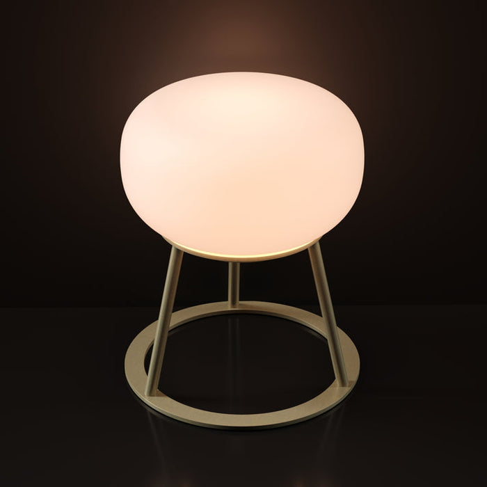 Bulbrite TRIPOD/TL/BB/OV Cordless Indoor Table Lamp Tripod 4W 3.7V 300Lm 2700K 90 CRI Brushed Brass (K70301)