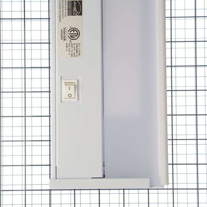 GM Lighting 120V LumenTask LED Undercabinet 17.2W 1131Lm 3000K 90 CRI 24 Inch [610Mm] White (UCLED-24-WH-DIM-30)