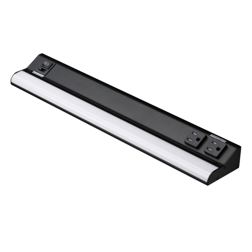 American Lighting 18 Inch LED Courant Undercabinet Fixture 12W CCT Selectable 2700K/3000K/3500K/4000K/5000K 90 CRI 120V Dimmable Black (UCR-5CCT-18-BK)