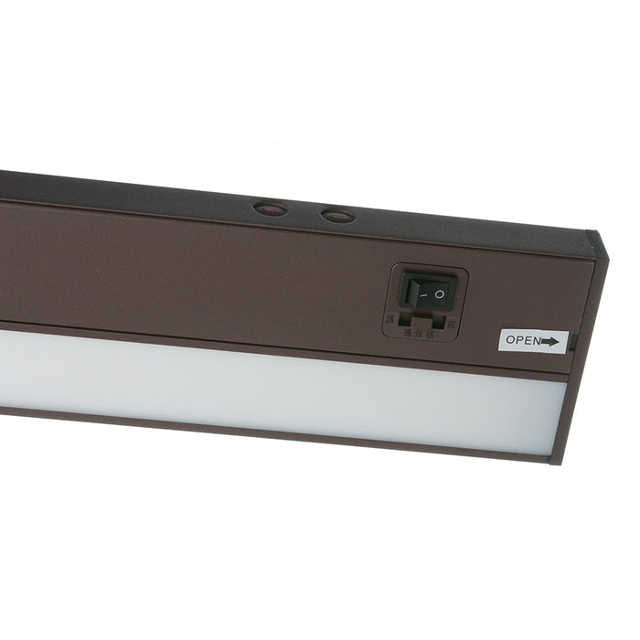 GM Lighting 120V TunableTask LED Undercabinet Light Bar CCT Selectable 2700K/3000K/3500K/4000K/5000K 14W 90 CRI 24 Inch [610Mm] Bronze (UCTUN-24-BZ)