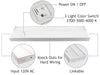 Lotus LED Lights 8 Inch Under-Cabinet LED Bar 120V Dimmable 3CCT 27-30-40K 6W 450Lm 90 CRI (UCL1001-8-LED)