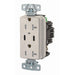 Bryant USB Charger Receptacle 20A 125V Duplex Power Delivery 55W Type C Ports NEMA 5-20R Light Almond (USBB20CPDLA)