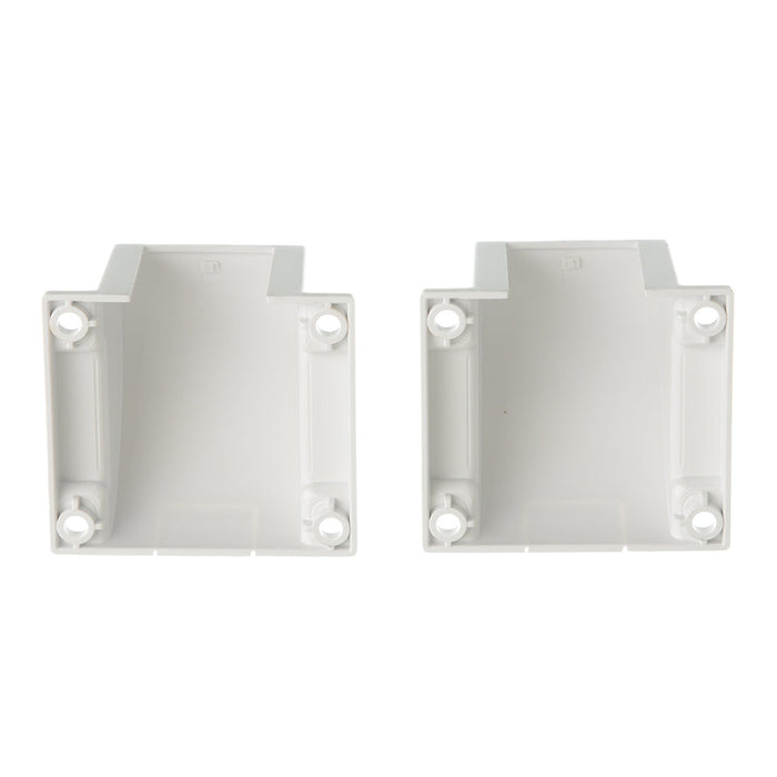 GM Lighting End Cap Covers [2] For Aluminum Channel With Lens White For Vision120 LED Tape (V120-ECC)