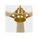 Generation Lighting Trillium Smart 60 Inch LED Ceiling Fan Burnished Brass Finish Washed White Oak Blades (3TRLSM60BBSWWOD)