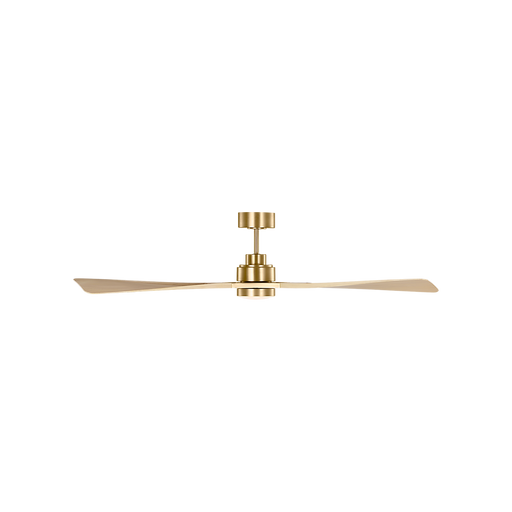 Generation Lighting Trillium Smart 60 Inch LED Ceiling Fan Burnished Brass Finish Washed White Oak Blades (3TRLSM60BBSWWOD)