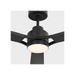 Generation Lighting Trillium Smart 60 Inch LED Ceiling Fan Midnight Black Finish Midnight Black Blades (3TRLSM60MBKD)
