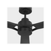 Generation Lighting Trillium Smart 60 Inch LED Ceiling Fan Midnight Black Finish Midnight Black Blades (3TRLSM60MBKD)