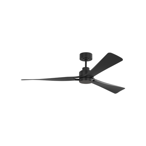 Generation Lighting Trillium Smart 60 Inch LED Ceiling Fan Midnight Black Finish Midnight Black Blades (3TRLSM60MBKD)