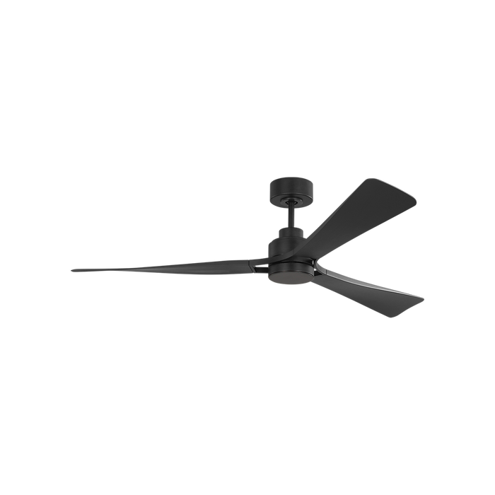 Generation Lighting Trillium Smart 60 Inch LED Ceiling Fan Midnight Black Finish Midnight Black Blades (3TRLSM60MBKD)