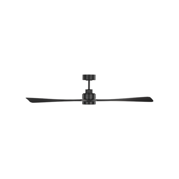 Generation Lighting Trillium Smart 60 Inch LED Ceiling Fan Midnight Black Finish Midnight Black Blades (3TRLSM60MBKD)