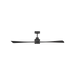 Generation Lighting Trillium Smart 60 Inch LED Ceiling Fan Midnight Black Finish Midnight Black Blades (3TRLSM60MBKD)
