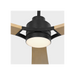 Generation Lighting Trillium Smart 60 Inch LED Ceiling Fan Midnight Black Finish Natural Honey Blades (3TRLSM60MBKNHD)
