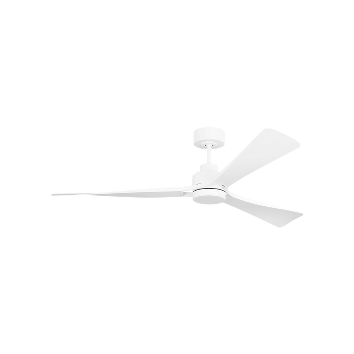 Generation Lighting Trillium Smart 60 Inch LED Ceiling Fan Matte White Finish Matte White Blades (3TRLSM60RZWD)