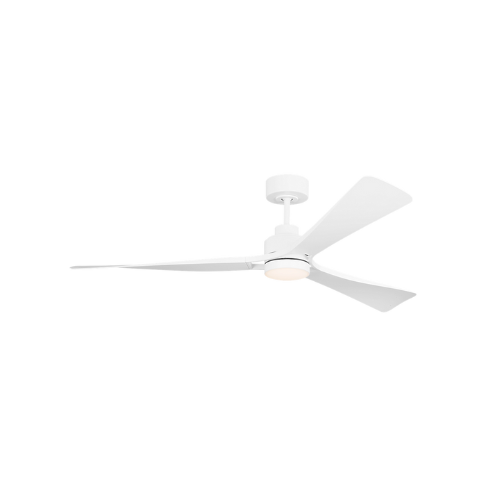 Generation Lighting Trillium Smart 60 Inch LED Ceiling Fan Matte White Finish Matte White Blades (3TRLSM60RZWD)