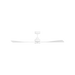 Generation Lighting Trillium Smart 60 Inch LED Ceiling Fan Matte White Finish Matte White Blades (3TRLSM60RZWD)