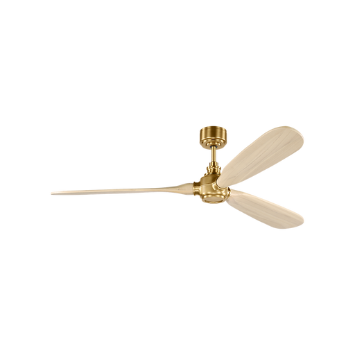 Generation Lighting Valiant Smart 60 Inch Ceiling Fan Burnished Brass Finish Washed White Oak Blades (3VALSM60BBSWWO)
