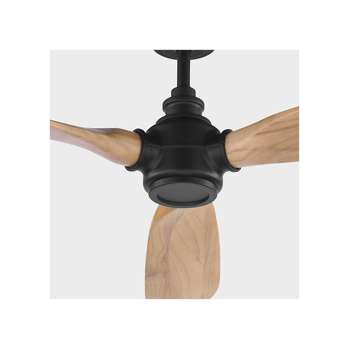 Generation Lighting Valiant Smart 60 Inch Ceiling Fan Matte Black Finish Natural Honey Blades (3VALSM60MBKNH)