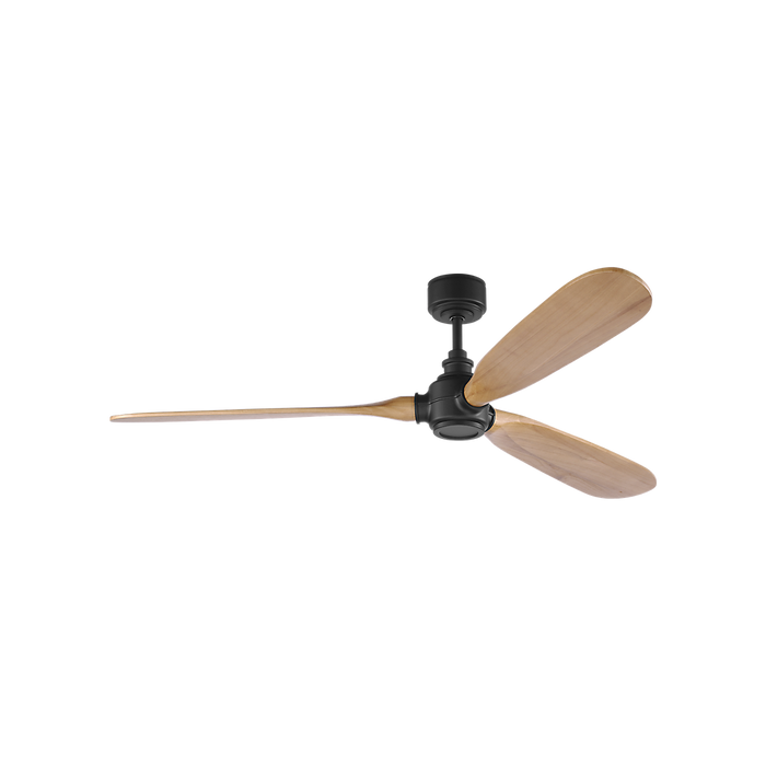 Generation Lighting Valiant Smart 60 Inch Ceiling Fan Matte Black Finish Natural Honey Blades (3VALSM60MBKNH)