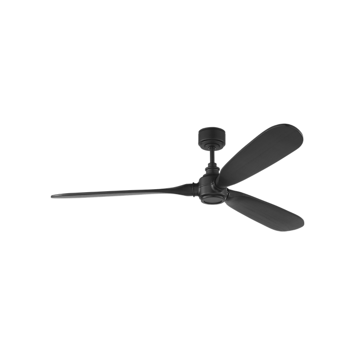 Generation Lighting Valiant Smart 60 Inch Ceiling Fan Matte Black Finish Midnight Black Blades (3VALSM60MBK)