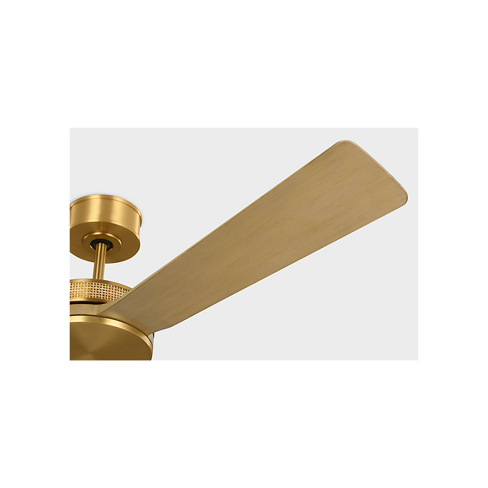 Generation Lighting Elara Smart 56 Ceiling Fan Burnished Brass Finish Natural Honey Blades (3ELASM56BBSNH)