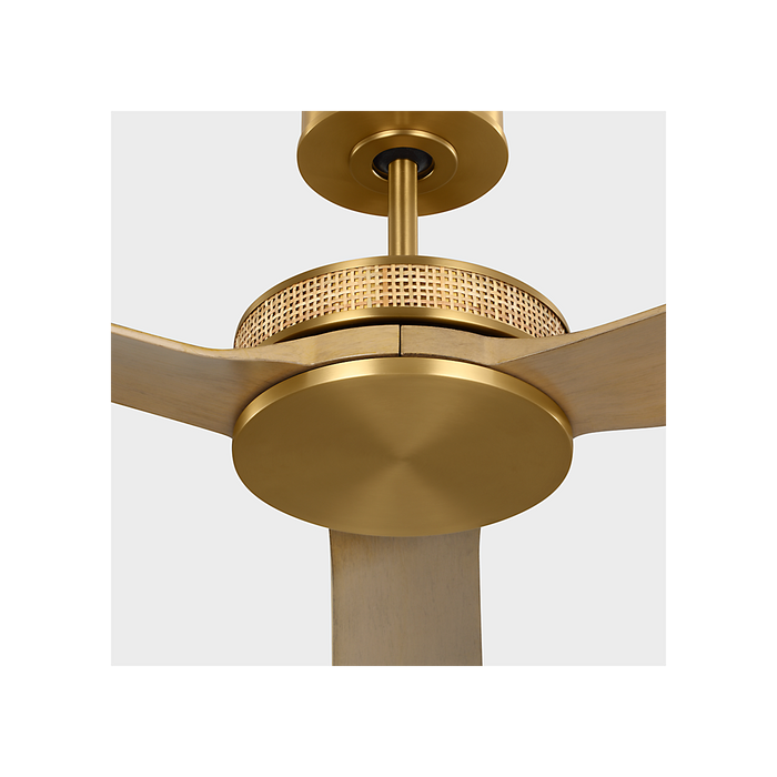 Generation Lighting Elara Smart 56 Ceiling Fan Burnished Brass Finish Natural Honey Blades (3ELASM56BBSNH)