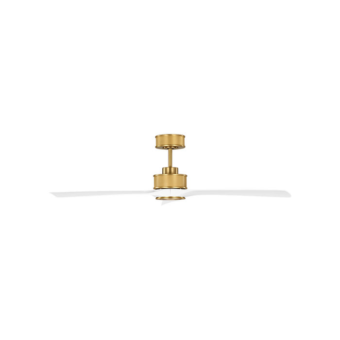 Generation Lighting Reese Smart 52 Inch LED Ceiling Fan Burnished Brass Finish Matte White Blades (3RSESM52BBSRZWD)