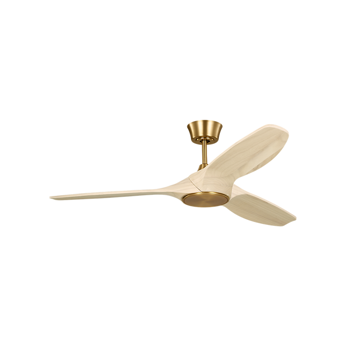 Generation Lighting Selen Smart 52 Inch LED Ceiling Fan Burnished Brass Finish Washed White Oak Blades (3SLNSM52BBSWWOD)
