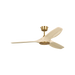 Generation Lighting Selen Smart 52 Inch LED Ceiling Fan Burnished Brass Finish Washed White Oak Blades (3SLNSM52BBSWWOD)