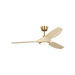 Generation Lighting Selen Smart 52 Inch LED Ceiling Fan Burnished Brass Finish Washed White Oak Blades (3SLNSM52BBSWWOD)