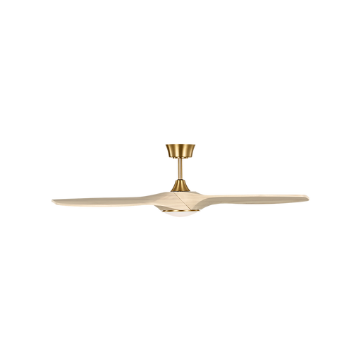 Generation Lighting Selen Smart 52 Inch LED Ceiling Fan Burnished Brass Finish Washed White Oak Blades (3SLNSM52BBSWWOD)