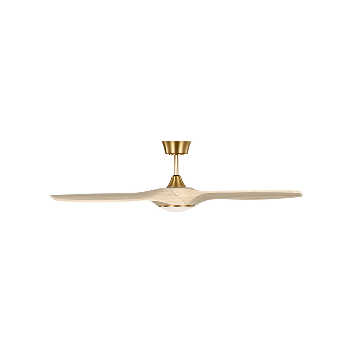 Generation Lighting Selen Smart 52 Inch LED Ceiling Fan Burnished Brass Finish Washed White Oak Blades (3SLNSM52BBSWWOD)