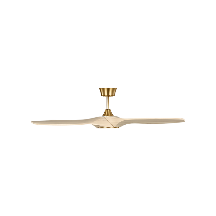 Generation Lighting Selen Smart 52 Inch LED Ceiling Fan Burnished Brass Finish Washed White Oak Blades (3SLNSM52BBSWWOD)