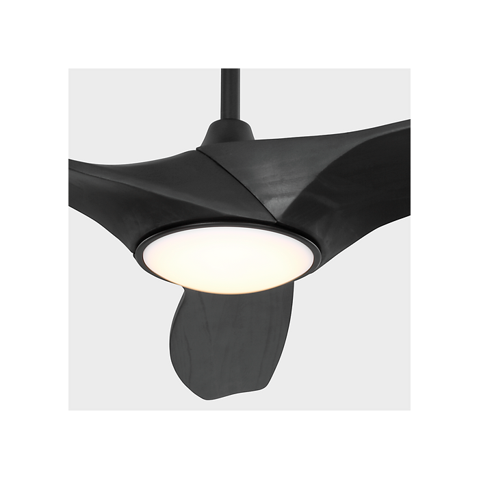Generation Lighting Selen Smart 52 Inch LED Ceiling Fan Midnight Black Finish Midnight Black Blades (3SLNSM52MBKD)