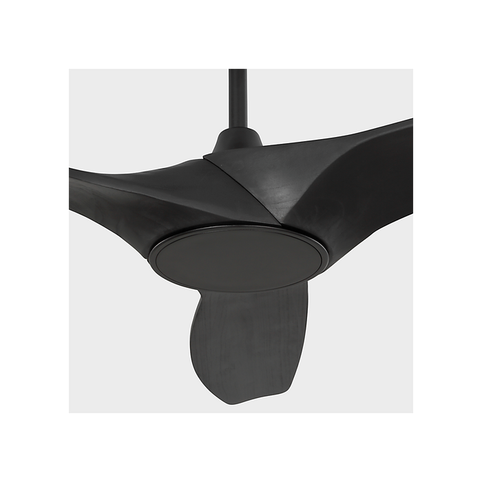 Generation Lighting Selen Smart 52 Inch LED Ceiling Fan Midnight Black Finish Midnight Black Blades (3SLNSM52MBKD)
