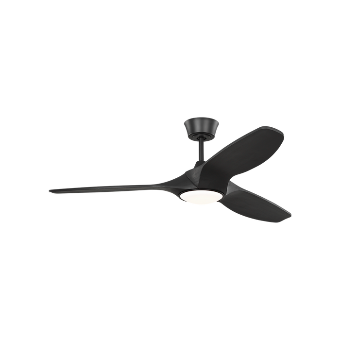 Generation Lighting Selen Smart 52 Inch LED Ceiling Fan Midnight Black Finish Midnight Black Blades (3SLNSM52MBKD)