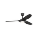 Generation Lighting Selen Smart 52 Inch LED Ceiling Fan Midnight Black Finish Midnight Black Blades (3SLNSM52MBKD)
