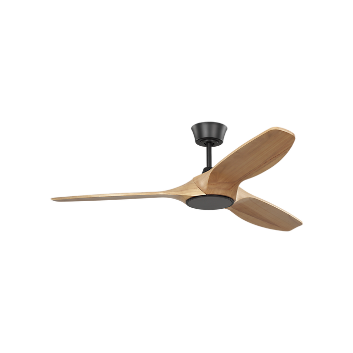 Generation Lighting Selen Smart 52 Inch LED Ceiling Fan Midnight Black Finish Natural Honey Blades (3SLNSM52MBKNHD)