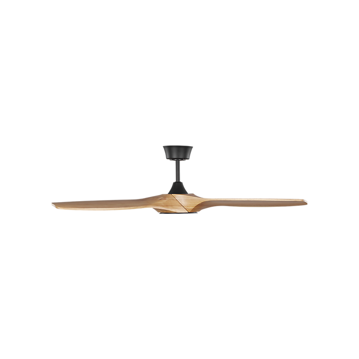 Generation Lighting Selen Smart 52 Inch LED Ceiling Fan Midnight Black Finish Natural Honey Blades (3SLNSM52MBKNHD)