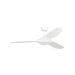 Generation Lighting Selen Smart 52 Inch LED Ceiling Fan Matte White Finish Matte White Blades (3SLNSM52RZWD)